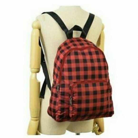 Coach Gingham Backpack 🎒 Black & Red NWT 🖤❤️🖤 Back to School - Picture 5 of 6